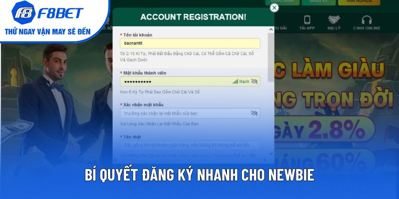 Bí quyết đăng ký nhanh cho newbie