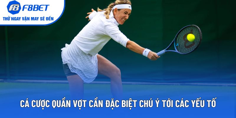Cá cược quần vợt cần đặc biệt chú ý tới các yếu tố
